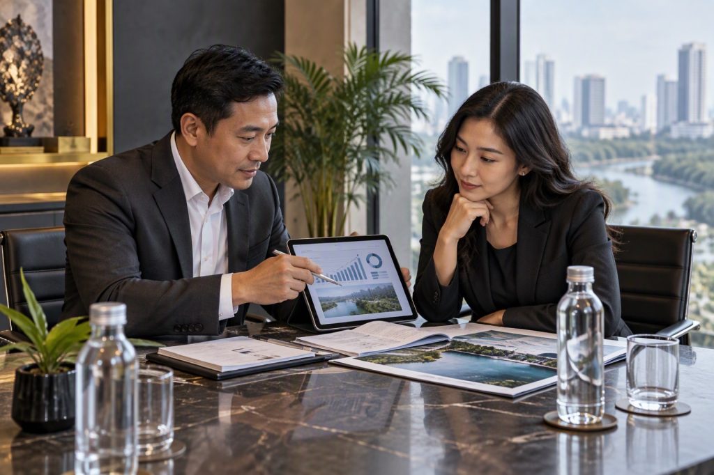 Portofolio website AMDK Advisory, ilustrasi konsultan air minum dan klien